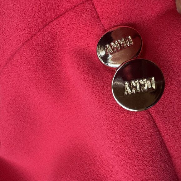 DKNY Dress Size 4 Pink Fit & Flare Flutter Short Sleeve With Pockets Balletcore - Picture 6 of 10